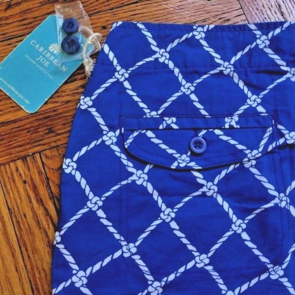 Caribbean-Joe-Cobalt-Blue-Skimmer-Shorts sz 14P - Picture 6 of 6